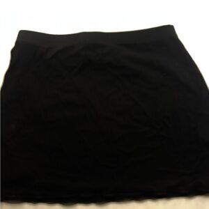 White fox black mini skirt